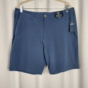 324. Hollister Men's Navy Flat Front Shorts